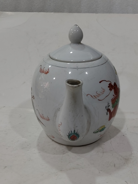 古玩陶瓷龍鳳紋執壺拍賣,當前價格488元