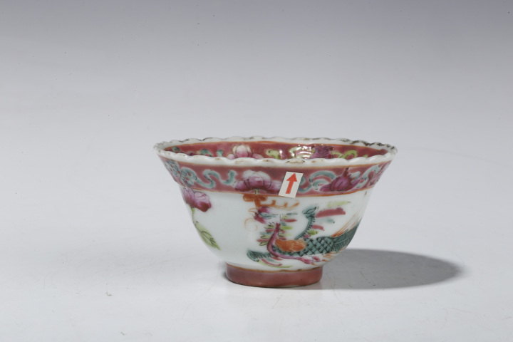 中国清時代　古玩粉彩シャム銀　 蓋物最大幅約10cm 域鉴古玩】清同治·粉彩无双谱人物诗文盖缸拍卖价格/图片/值多少钱