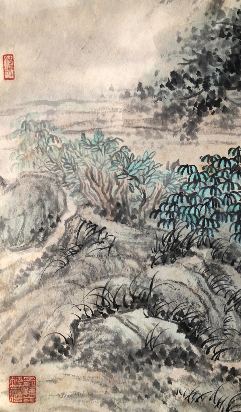 古玩字畫域鑒研究所已實物保真 劉海粟大師入室弟子 已故名家樓浩之手工原裱九溪煙樹立軸拍賣,當前價格3900元