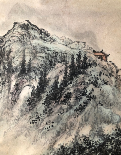 古玩字畫域鑒研究所已實物保真 劉海粟大師入室弟子 已故名家樓浩之手工原裱九溪煙樹立軸拍賣,當前價格3900元