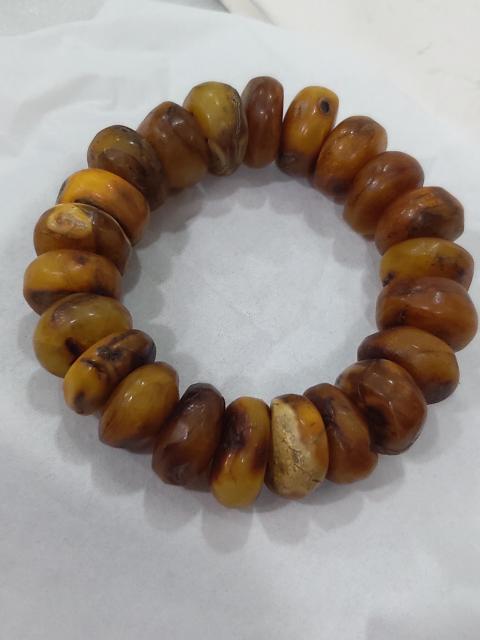 古玩雜項蜜蠟餅珠手串拍賣，當前價格1466元