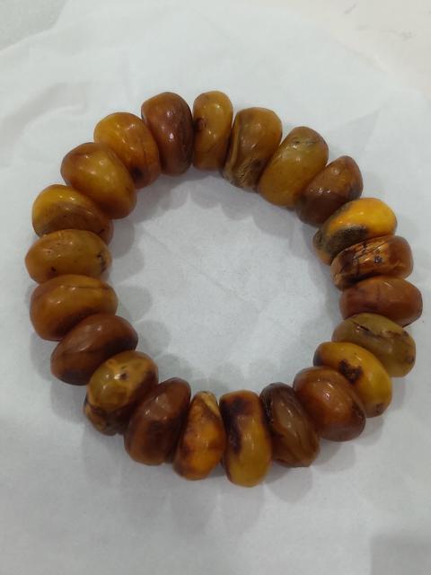 古玩雜項蜜蠟餅珠手串拍賣，當前價格1466元