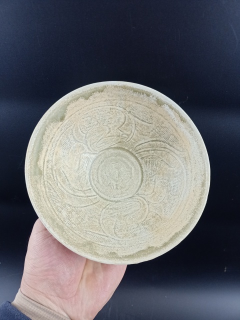 古玩陶瓷【收藏級】北宋同安窯珠光青瓷刻花斗笠碗拍賣,當前價格0元