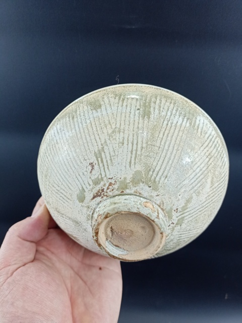 古玩陶瓷【收藏級】北宋同安窯珠光青瓷刻花斗笠碗拍賣,當前價格0元