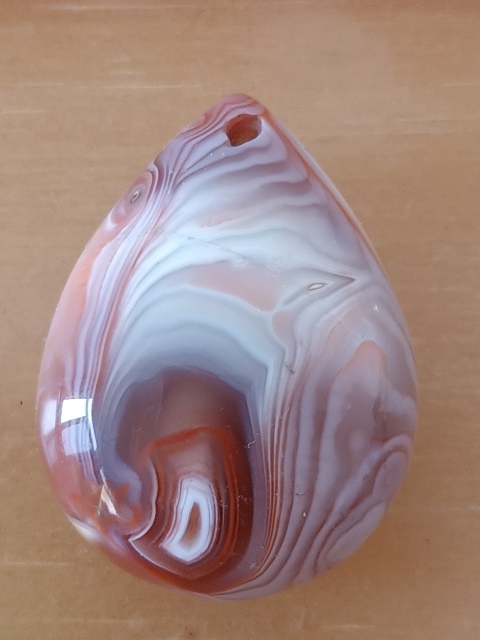 古玩雜項天然纏絲瑪瑙掛墜260拍賣，當前價格260元