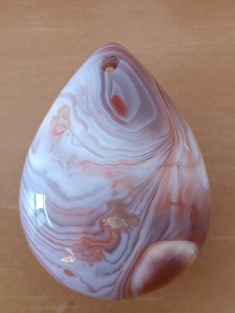 古玩雜項天然纏絲瑪瑙掛墜260拍賣，當前價格260元