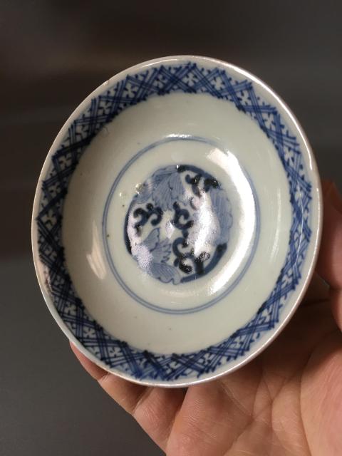 古玩陶瓷【有贈(zèng)品】晚清民國(guó)青花五彩描金蓋碗拍賣，當(dāng)前價(jià)格460元