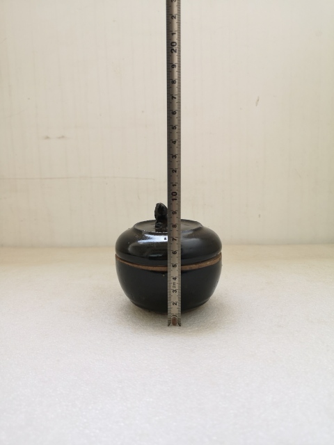 古玩陶瓷黑釉蓋缸拍賣，當前價格398元