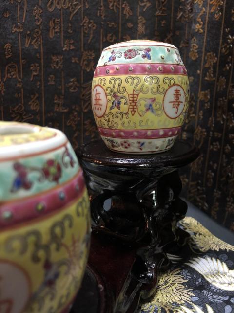 古玩陶瓷繡敦兒-鼓釘罐【一對兒】拍賣,當(dāng)前價(jià)格336元