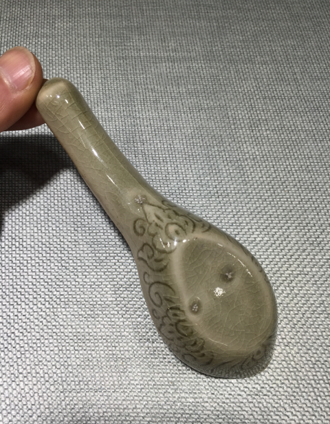 古玩陶瓷民國青花玲瓏瓷調羹一對(贈送一件)拍賣,當前價格299元