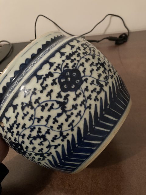 古玩陶瓷乾隆 青花纏枝花卉紋粥罐拍賣，當(dāng)前價(jià)格5000元