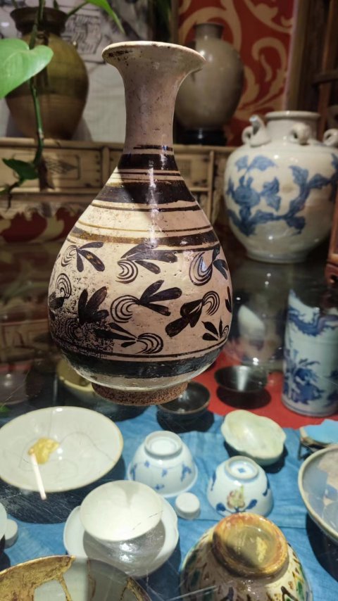 古玩陶瓷元代磁州窯玉壺春瓶拍賣,當前價格9890元