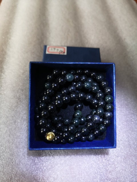 古玩玉器天然翡翠(墨翠)項鏈拍賣,當前價格450元
