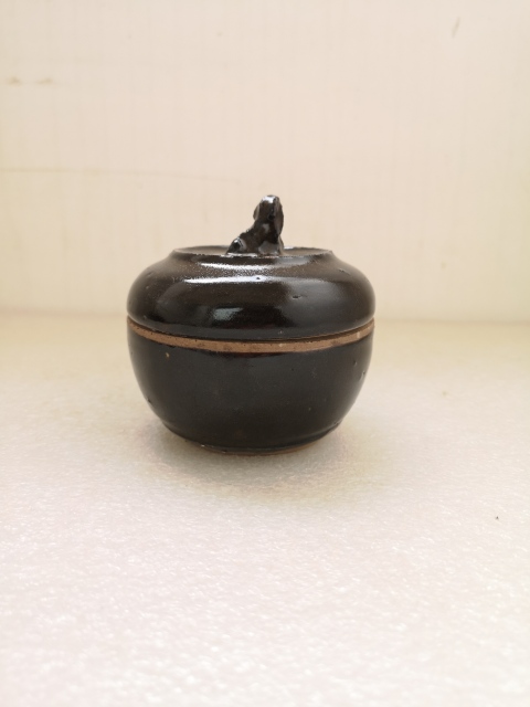 古玩陶瓷黑釉蓋缸拍賣，當前價格398元