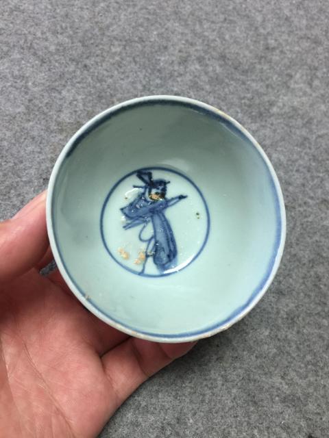 古玩陶瓷明晚期-高官厚祿青花碗拍賣，當(dāng)前價(jià)格3200元