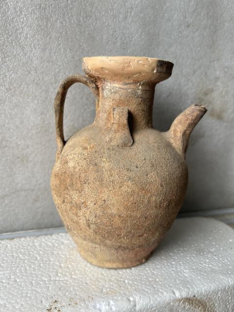 古玩陶瓷宋代 褐釉盤口執壺拍賣,當前價格288元