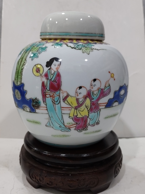 古玩陶瓷人物紋蓋罐拍賣，當前價格788元