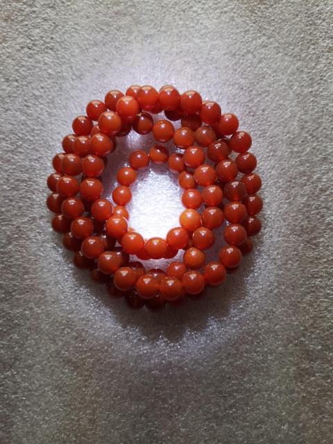 古玩玉器紅瑪瑙珠手串拍賣,當(dāng)前價(jià)格850元