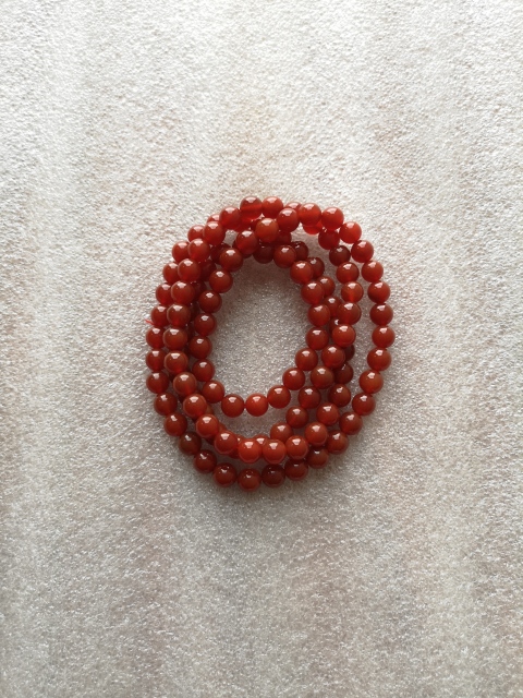 古玩玉器紅瑪瑙珠手串拍賣,當(dāng)前價(jià)格850元