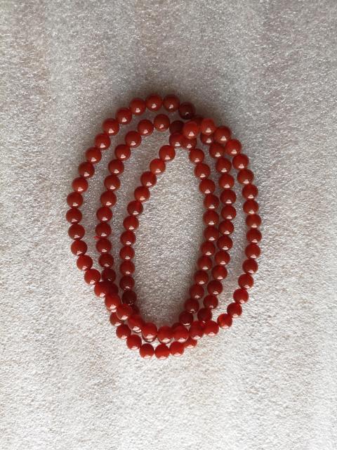 古玩玉器紅瑪瑙珠手串拍賣,當(dāng)前價(jià)格850元