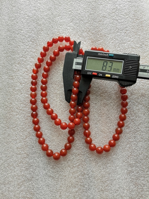 古玩玉器紅瑪瑙珠手串拍賣,當(dāng)前價(jià)格850元