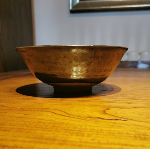 古玩陶瓷元代·黑釉窯變碗拍賣,當前價格666元