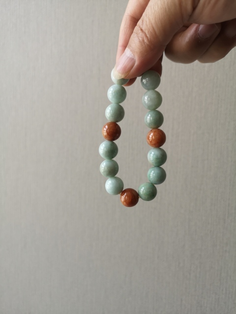 古玩玉器天然翡翠珠手串拍賣,當前價格298元