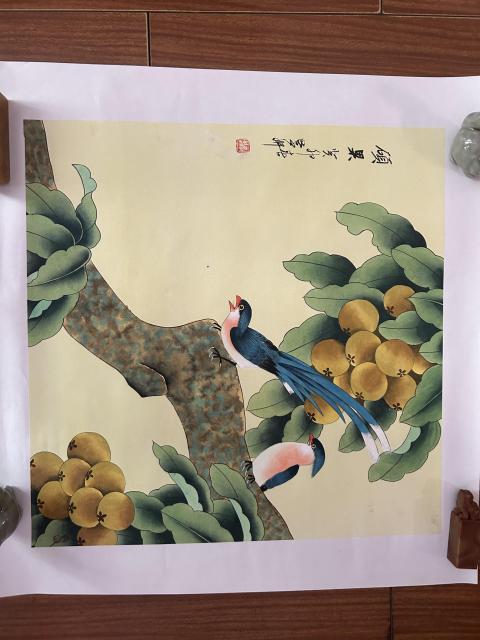 古玩字畫李紫妍《工筆花鳥》拍賣,當前價格458元