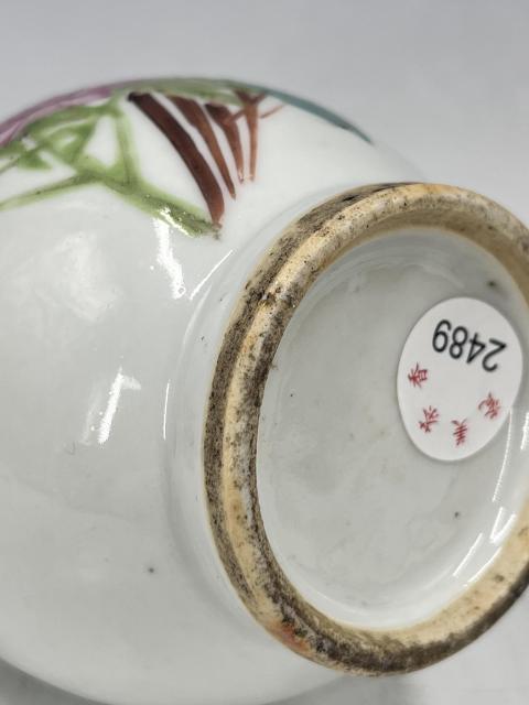 古玩陶瓷清光緒?淺降油彩花鳥梨形壺拍賣,當前價格2400元