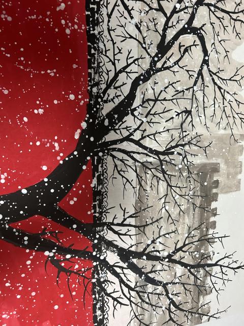 古玩字畫東美老師胡同雪景拍賣，當前價格850元