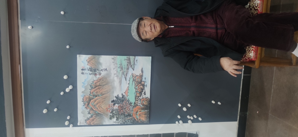 古玩字畫姜國華老師2020年寫意山水斗方拍賣，當前價格7588元