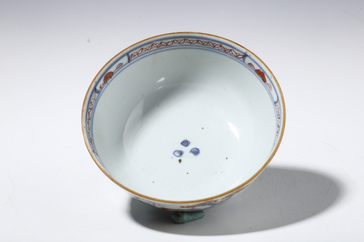 古玩陶瓷清康熙·青花礬紅風景紋碗拍賣,當前價格1650元