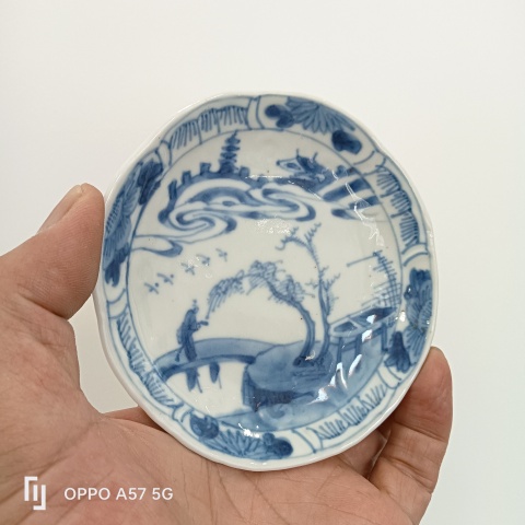 古玩陶瓷康熙 攜琴訪友紋杯碟拍賣,當前價格1500元