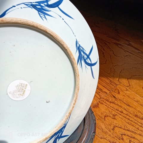 古玩陶瓷青花花鳥花卉紋盤拍賣，當前價格6000元