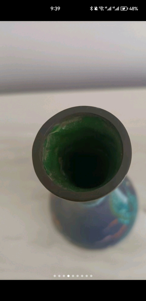 古玩雜項景泰藍銅瓶拍賣,當前價格9966元