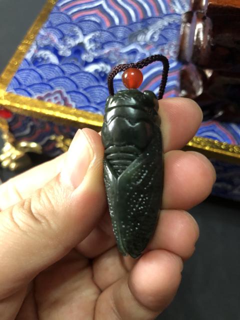 古玩玉器和田玉蟬掛墜一鳴驚人拍賣,當前價格388元