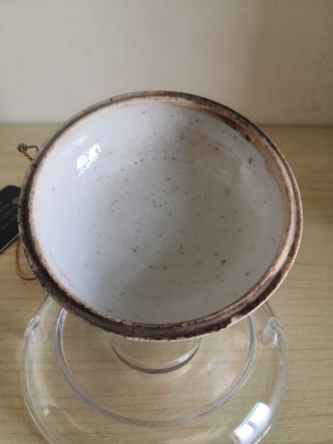 古玩陶瓷礬紅五福捧壽紋粉盒拍賣，當前價格700元