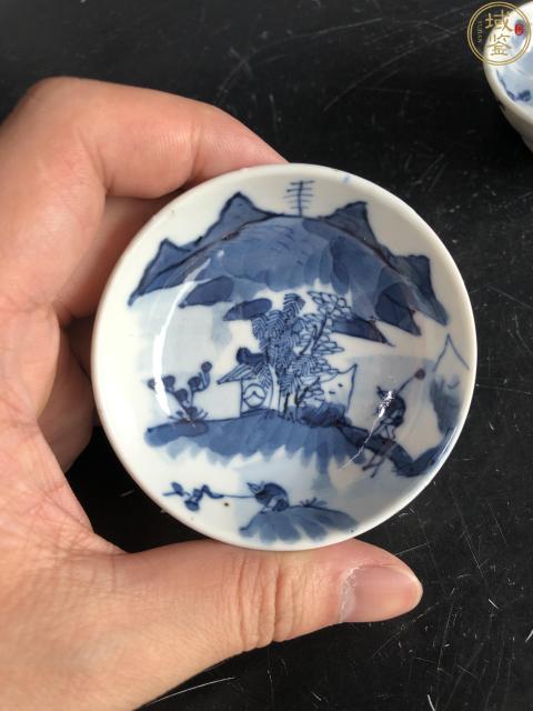 古玩陶瓷晚清樵漁耕讀山水紋青花墨碟拍賣(mài),當(dāng)前價(jià)格1200元