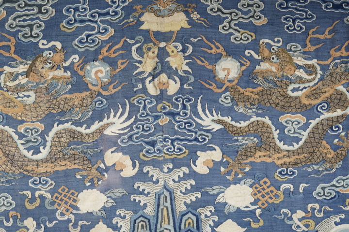 古玩雜項清·金線龍紋緙絲拍賣，當前價格36000元