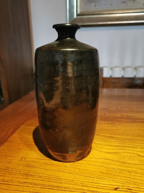 古玩陶瓷明代?黑釉梅瓶拍賣，當前價格2400元