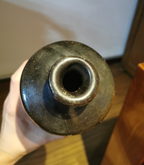 古玩陶瓷明代?黑釉梅瓶拍賣，當前價格2400元