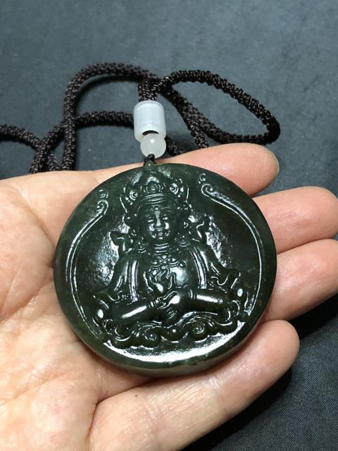 古玩玉器和田玉觀音牌【送證書】拍賣,當前價格88元