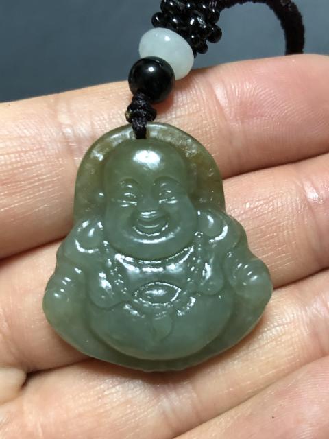 古玩玉器和田玉“彌勒佛”掛件【送證書】拍賣，當前價格286元