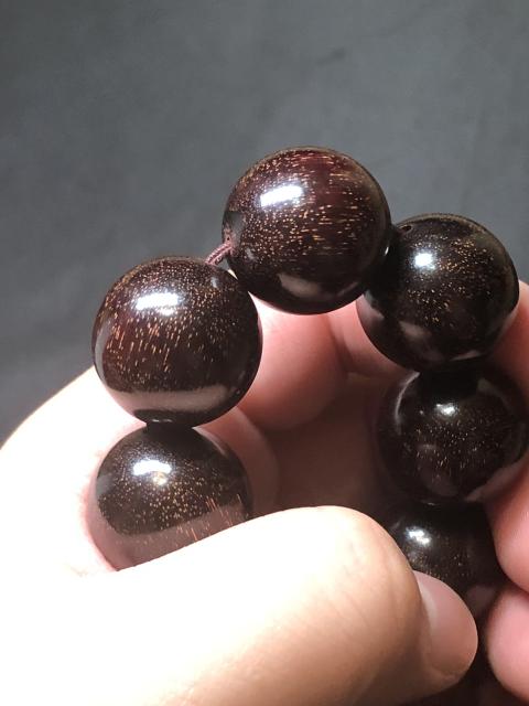 古玩玉器天然紫檀木珠手串紫檀木珠手串-滿天星文玩-小葉-小夜-木串-血檀-黃花拍賣(mài)，當(dāng)前價(jià)格388元