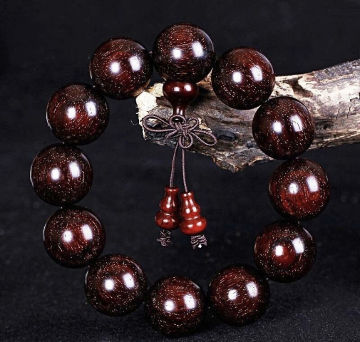 古玩玉器【活動大促】精品紫檀木珠手串-滿天星-文玩-小葉-小夜-木串-血檀-黃拍賣,當前價格88元