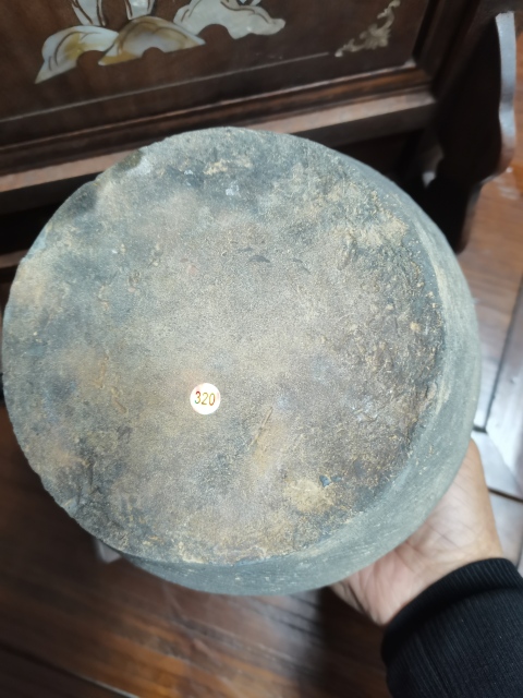 古玩陶瓷戰漢灰陶印紋雙系罐拍賣，當前價格3888元