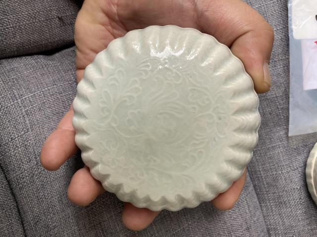 古玩陶瓷南宋影青釉湖田窯瓜棱花卉紋蓋盒拍賣,當(dāng)前價(jià)格16000元