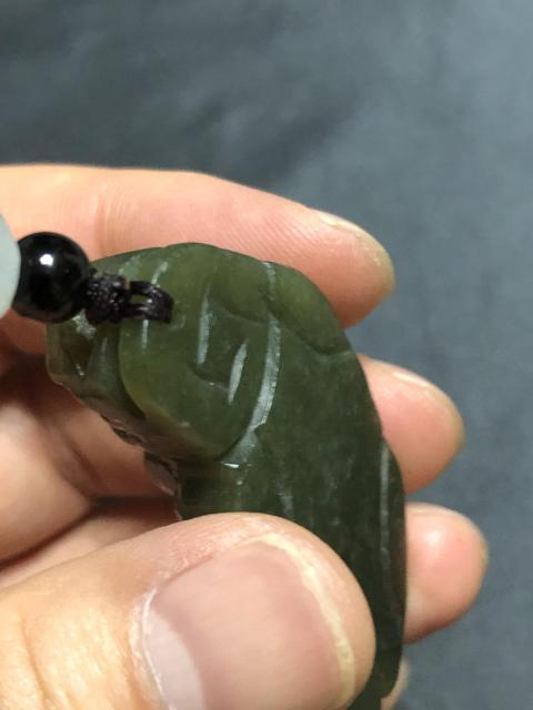 古玩玉器和田玉雕貔貅掛件【附證書】拍賣，當前價格155元