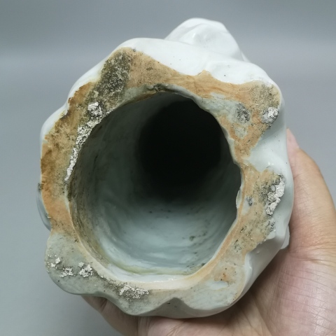 古玩陶瓷【民國白釉壽星塑像拍賣,當前價格888元