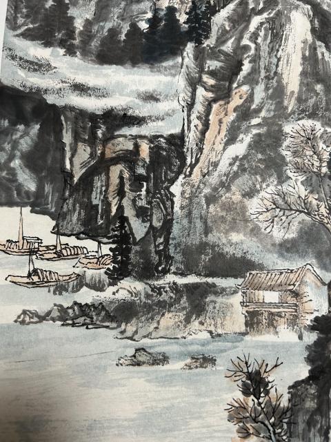 古玩字畫王瑞忠老師山水作品《碧云蒼嶺》拍賣，當前價格988元